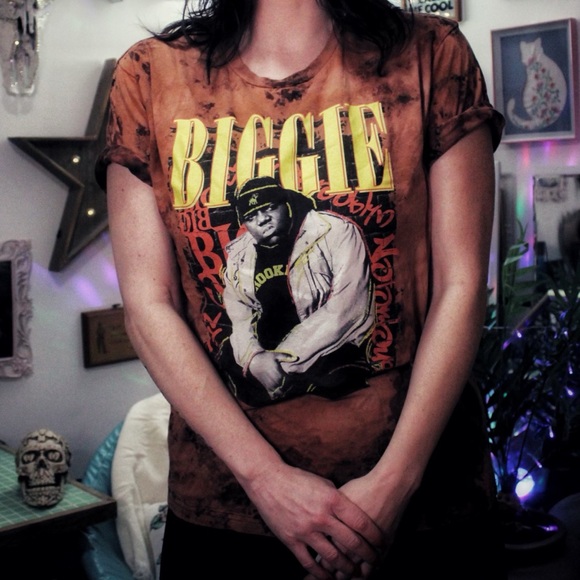 Notorious B.I.G. Biggie Smalls Bleached T-Shirt - Picture 4 of 5
